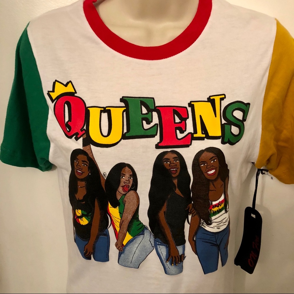 NWT On Fire Queens women’s vibe Graphic tee size M